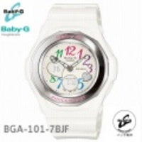 CASIO【カシオ】Baby-G[ベビーG]レディース腕時計　ジェミーダイアル★マルチカラー★ハート★白(BGA-101-7BJF)