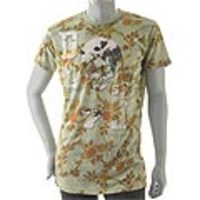 DIESEL[ディーゼル]　クルーネックＴシャツ[フェイデッドグリーン×プリント柄]