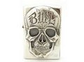 【Bill Wall Leather】ZL111 New Skull Silver Zippo:ブースカバイリトルロック [BOO.SCA by LITTLEROCK]