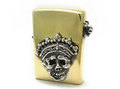 【Bill Wall Leather】ZL127 Skull Crown Zippo:ブースカバイリトルロック [BOO.SCA by LITTLEROCK]