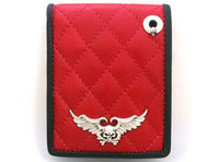 【THIRTEEN DESIGNS】KWA-15 SLIM WALLET RED CUSTOM:ブースカバイリトルロック [BOO.SCA by LITTLEROCK]