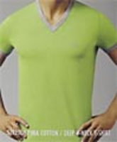 DOLCE&GABBANA[ドルチェ＆ガッバーナ]　ストレッチ ＶネックＴシャツ[ライムグリーン]