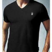 DOLCE&GABBANA[ドルチェ＆ガッバーナ]　ストレッチ ＶネックＴシャツ[ブラック]