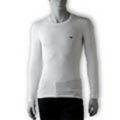 EMPORIO ARMANI[エンポリオ・アルマーニ]　ストレッチ モダール長袖Ｔシャツ[ピュアホワイト]