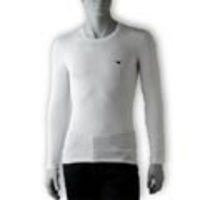 EMPORIO ARMANI[エンポリオ・アルマーニ]　ストレッチ モダール長袖Ｔシャツ[ピュアホワイト]