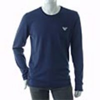 EMPORIO ARMANI[エンポリオ・アルマーニ]　ピュアコットン クルーネックセーター[インディゴブルー]