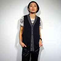 【70%OFF】Asymmetric Shawl vest:イエロールビー[YELLOWRUBY]