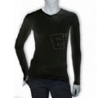 EMPORIO ARMANI[エンポリオ・アルマーニ]　長袖ＶネックＴシャツ[ブラック]