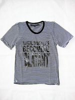 BRING ON THE NOISE ガーゼボーダーカットソー(A):アップザブラケット[UP THE BRACKET]