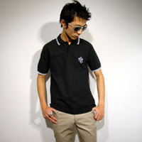 【60%OFF】Chaincrss embroidery line s/s polo:イエロールビー[YELLOWRUBY]