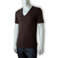 HUGO HUGOBOSS[ヒューゴ ヒューゴボス]　ストレッチＶネックＴシャツ[ビターブラウン]