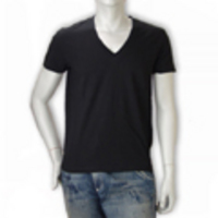 HUGO HUGOBOSS[ヒューゴ ヒューゴボス]　モダール混ＶネックＴシャツ[ブラック]