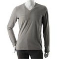 HUGO HUGOBOSS[ヒューゴ ヒューゴボス]　オーガニックコットン 長袖ＶネックＴシャツ[ペイルグレー]