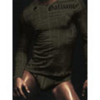 John Galliano[ジョン・ガリアーノ]　長袖クルーネックＴシャツ[オリーブグリーン] 