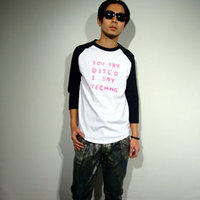【80%OFF◆期間限定◆グランバザール】DISCO & TECHNO 4/3S BB Tee:イエロールビー[YELLOWRUBY]