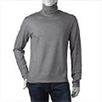 MESSAGERIE[メッサジェリエ]　モダール混ハイネック長袖カットソー[ヘザーグレー]