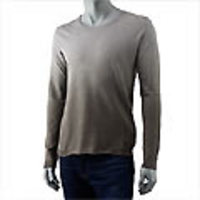 MESSAGERIE[メッサジェリエ]　綿麻混クルーネックセーター[グレーのグラデーション]