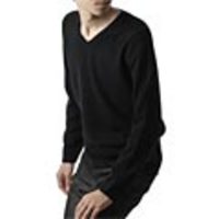 MODERN BLUE　ピュアカシミア Ｖネックセーター[ブラック]