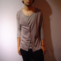 【80%OFF◆期間限定◆グランバザール】FAKE VEST 7分袖PO:イエロールビー[YELLOWRUBY]