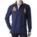 POLO RALPH LAUREN[ポロ・ラルフローレン]　イタリア流通モデル ビッグポニー　長袖ポロシャツ[ダークネイビー]