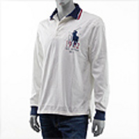 POLO RALPH LAUREN[ポロ・ラルフローレン]　ビッグポニー　長袖ポロシャツ[オフホワイト]