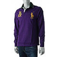 POLO RALPH LAUREN[ポロ・ラルフローレン]　ビッグポニー　長袖ポロシャツ[パープル]