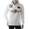 POLO RALPH LAUREN[ポロ・ラルフローレン]　ビッグポニー　長袖ポロシャツ[ホワイト×ネイビー]