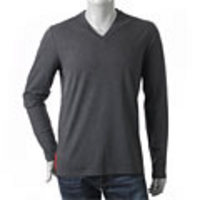 PRADA SPORT[プラダ・スポーツ]　Ｖネック長袖インターロックＴシャツ[チャコールグレー]