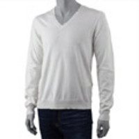 PRADA SPORT[プラダ・スポーツ]　カシミア／コットン混Ｖネックセーター[ピュアホワイト]