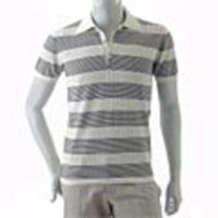 PRADA SPORT[プラダ・スポーツ]　ピュアコットン ニットポロシャツ[アイヴォリー×ブラックのボーダー]