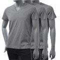 PRADA[プラダ]　ＶネックＴシャツ３枚セット[ヘザーグレー]