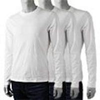 PRADA[プラダ]　クルーネック長袖Ｔシャツ３枚セット[ピュアホワイト]