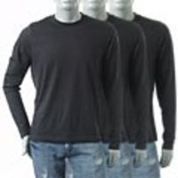 PRADA[プラダ]　クルーネック長袖Ｔシャツ３枚セット[ミッドナイトブルー]