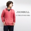JOHNBULL【ジョンブル】ユーズドウォッシュジップパーカー【M】【L】【送料無料】