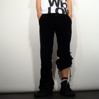 HLN Shirring Velour Line Pants:イエロールビー[YELLOWRUBY]