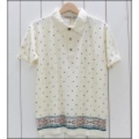 KU【空】クウヘンプ混エスニックコットンポロシャツ【40%OFF】