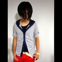 【60%OFF】Hood配色シャーリング7分CD:イエロールビー[YELLOWRUBY]