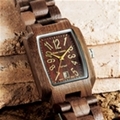 【送料無料】RyuRyu　カナダ・ＴＥＮＳＥ社ウォールナット木製腕時計