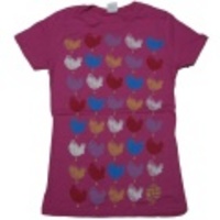 LOOK OUT EXTRA LIGHTWEIGHT/FUCSHIA レディースTシャツ【WOODSTOCK/ウッドストックフェスティバル】