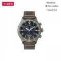 タイメックス TIMEX 腕時計 ウォータベリー デイト S.B.Foot Leather レザー クロノグラフ 42mm ガンメタ waterbury