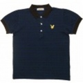 LYLE&SCOTT ポロシャツ-楽譜デザイン(Dark Blue) LSA-10S-PL08