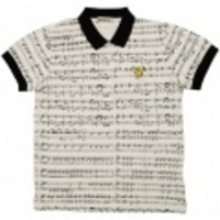 LYLE&SCOTT ポロシャツ-楽譜デザイン(White) LSA-10S-PL08