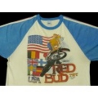 L★古着Tシャツ 80年代 モトクロス 白×青