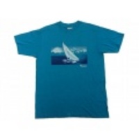 L★古着Tシャツ 80年代　ヨット　MAINE　ターコイズブルー