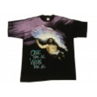 L★古着Tシャツ 90年代　LUKE 9:56　全面プリント　黒