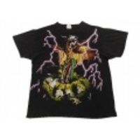 L★古着Tシャツ 90年代　インディアン　全面プリント　黒