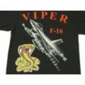 L★古着Tシャツ 戦闘機、コブラ 黒
