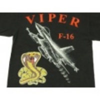 L★古着Tシャツ 戦闘機、コブラ 黒