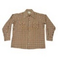 L★古着ウールシャツ 70年代 デッドストック こげ茶他