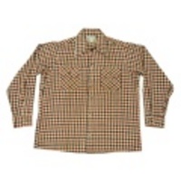 L★古着ウールシャツ 70年代 デッドストック こげ茶他